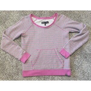 Vans Off The Wall Women’s Stripped Pink And Gray Sweater Small